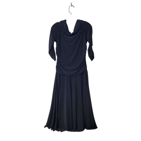 Jones New York Black Jersey Cowl Neck Dress - Picture 2 of 4